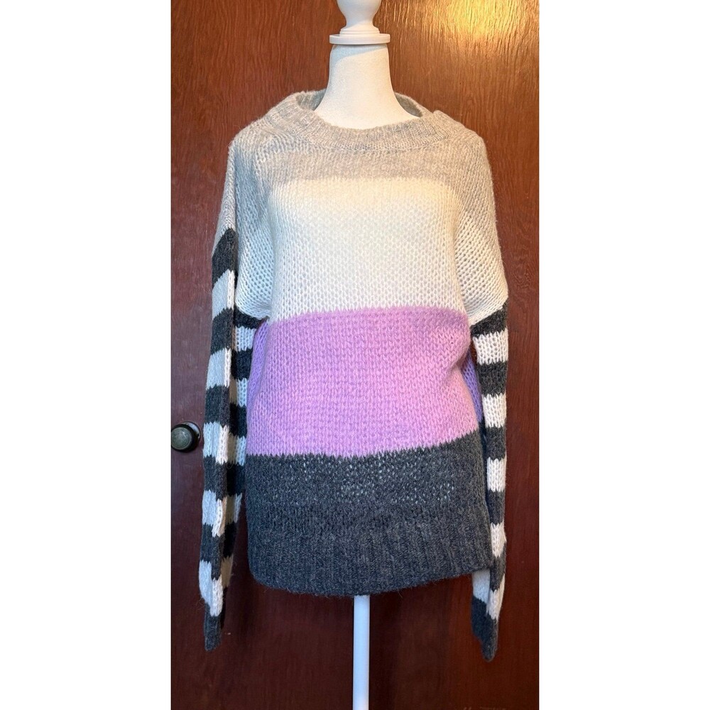 GAP luxe stripe NWT boatneck sweater size large